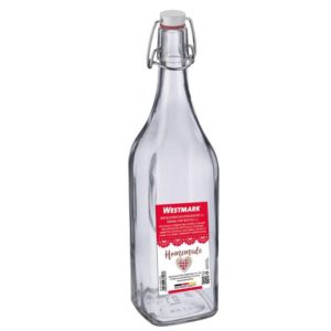 Bottiglia Vetro Con Tappo Meccanico Quadrata 1L We. Cod. 101030