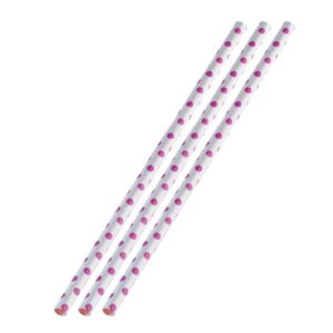 36 Cannucce Di Carta Bianco/Pink Ø6 X 197Mm Westmar. Cod. 101623